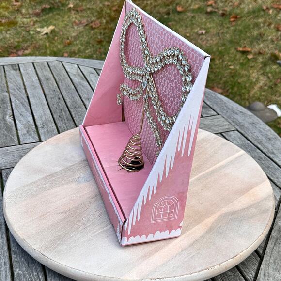 NEW Cupcakes and Cashmere Crystal Bow Tree Topper Gold Glam Holiday Decor NWT - Picture 5 of 11